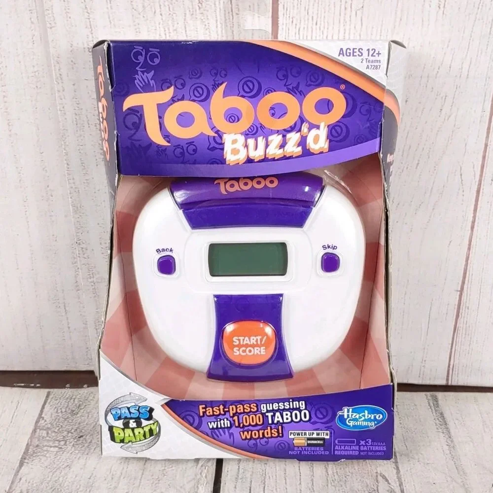 NEW NIB Taboo Buzz’d Game, Electronic Fast-Pass Guessing Words Party Hasbro 2013